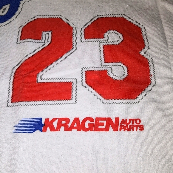 DODGERS #23 KARROS Kragen Auto Parts Mens Tshirt LOGOS UNLTD Sz. OSFM XL - Picture 5 of 6